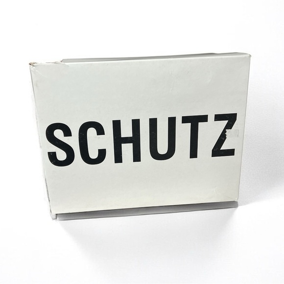 🌻 Schutz Strappy Gold Leather Snake Embossed Heyde Heels Size 8 + Box / Dust Bag - Picture 14 of 15